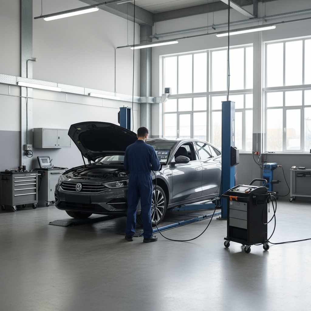 Moderne Fahrzeugdiagnose in der Werkstatt